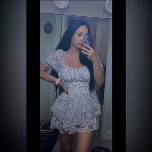 Floral romper dress size Small